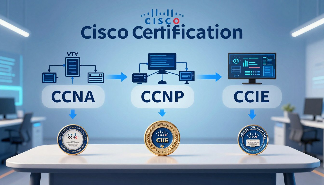 Cisco certification path CCNA CCNP CCIE roadmap